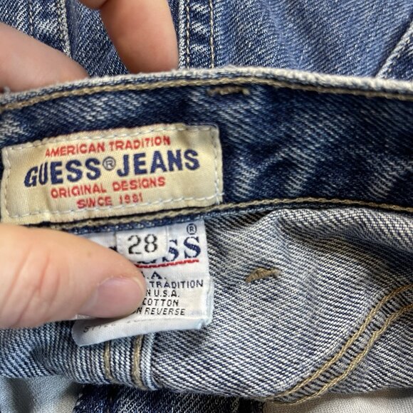 Vintage Guess Womens Jeans 1050-SH Medium Wash High Rise Mom Jean 28 Waist - Picture 5 of 14